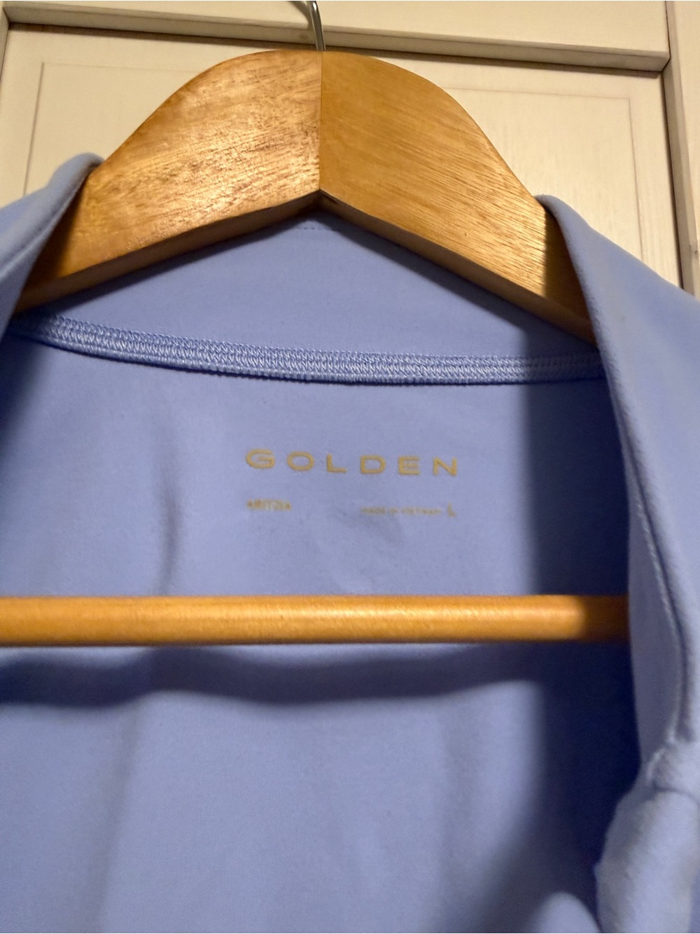 BUTTER Limit Zip-Up Sweat-wicking mockneck zip-up jacket day flower blue Aritzia - Picture 3 of 7